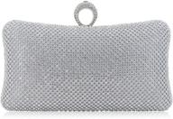 dexmay rhinestone crystal ring clutch purse: premium luxury evening bag for bridal wedding party logo