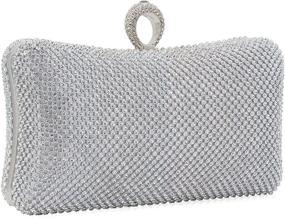 img 3 attached to Dexmay Rhinestone Crystal Ring Clutch Purse: Premium Luxury Evening Bag for Bridal Wedding Party