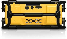 img 1 attached to Pyle Industrial Bluetooth Stereo Speaker Boombox - Water-Resistant Radio, Rugged Design, Rechargeable Battery, MP3/USB/SD/AUX - Yellow