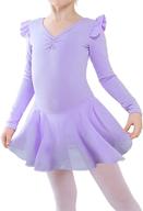 baohulu skirted sleeve leotards b189_purple_m logo