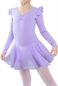 img 4 attached to BAOHULU Skirted Sleeve Leotards B189_Purple_M