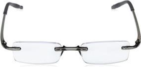 img 3 attached to Visualites Unisex-Adult Vis8smo15 Rectangular Smoke Reading Glasses - 48 mm: Stylish Eyewear for Clear Vision