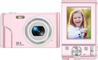 📸 fhd 1080p mini digital camera with 36mp, 2.4 inch ips lcd display, compact pocket vlog camera for youtube, 16x digital zoom, anti-shake, burst shoot - ideal for kids, students, teenagers logo