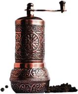 🌶️ bazaar anatolia pepper grinder: premium turkish spice mill in antique copper (4.2") logo