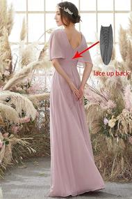 img 2 attached to Aoyocobo Batwing Chiffon Bridesmaid Dresses