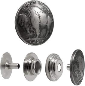 img 2 attached to Pack of 5 Decorative 🔒 Buffalo Nickel Line 24 Snap Sets