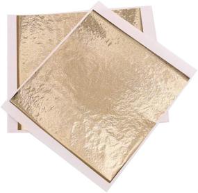 img 2 attached to Champagne Gold Leaf Paper - KINNO Imitation Gold Foil Sheets (100 Count) - 5.1 by 5.3 Inches - Ideal for Paintings, Handcrafts, Picture Frames, Sculpture, Furniture, Arts Decoration, Gilding, Nails, Wall Décor