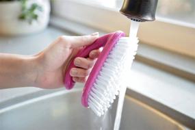 img 2 attached to 🧼 EvriHome Heavy Duty Scrub Brush: Versatile All-Purpose Scrubber, Vibrant Color Options - Fuchsia or Indigo!