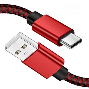 img 4 attached to 🔌 10ft USB C Cable - Long Type C Fast Charging Cable, Durable Nylon Braided for Samsung S20 S10 S9 S8 Plus Note 9, Moto Z, LG G8, BLU G9 Pro and Other USB C Compatible Devices (Red)