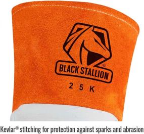 img 1 attached to 🧤 Высококачественная перчатка Black Stallion 25К из детской кожи Kidskin с DragPatch - крупный размер