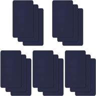 🧥 willbond 15 pieces self-adhesive nylon repair patches for clothing and down jacket - waterproof and lightweight - dark blue logo