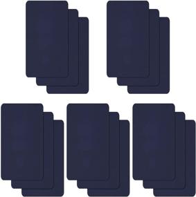 img 4 attached to 🧥 Willbond 15 Pieces Self-Adhesive Nylon Repair Patches for Clothing and Down Jacket - Waterproof and Lightweight - Dark Blue