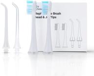 🦷 enhance your oral hygiene with 4-piece replacement tips: jet tips and brush tips logo