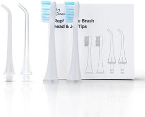 img 4 attached to 🦷 Enhance Your Oral Hygiene with 4-Piece Replacement Tips: Jet Tips and Brush Tips