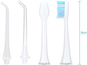 img 3 attached to 🦷 Enhance Your Oral Hygiene with 4-Piece Replacement Tips: Jet Tips and Brush Tips
