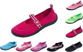 img 1 attached to 👟 Water Slip-On Women's Shoes with Velcro Fasteners - Trusted Brand