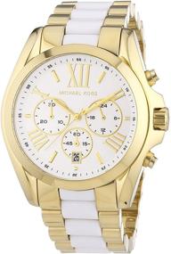 img 2 attached to ⌚ Стильные женские хронографы Michael Kors Bradshaw в золотом цвете - универсальный размер, вечный аксессуар