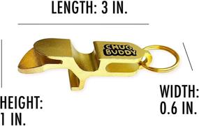 img 2 attached to 🍺 Chug Buddy Metal Can Opener Keychain: The Ultimate Shotgun Beer Chugging Tool - Gold Steel 4-in-1 Shotgunning Tool for Parties and Tailgating - Perfect Drinking Accessories and Gift Idea