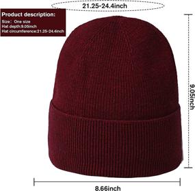 img 1 attached to HH HOFNEN Pieces Beanie Thermal Outdoor Recreation for Outdoor Clothing