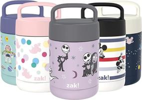 img 4 attached to 🎃 Zak Designs Kids' Nightmare Before Christmas Food Jar – 12 oz Vacuum Insulated Stainless Steel Container with Carry Handle, Ideal for Travel Meals and Lunch On The Go