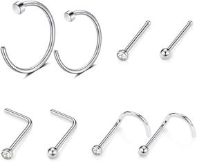 img 3 attached to 👃 GAGABODY G23 Titanium Nose Ring Hoop 20G 18G: Stylish & Durable Nose Piercing Jewelry