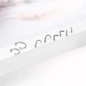 img 2 attached to 👃 GAGABODY G23 Titanium Nose Ring Hoop 20G 18G: Stylish & Durable Nose Piercing Jewelry