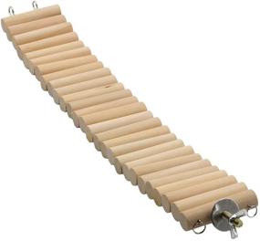 img 3 attached to Flexible Suspension Ladder Bridge Habitat Toy for Dwarf Hamster, Mice, Gerbil, Chinchilla, Chipmunk - GNB Pet Natural Wood