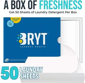 img 1 attached to 🧺 BRYT Laundry Detergent Sheets: Safe, Easy, and Zero Waste Solution - Fresh Linen Scent, 1 Pack = 50 Loads