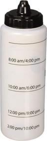 img 3 attached to Stay Hydrated with Hydr-8 Squeeze Water Bottle 32oz: Time Markings for Easy Tracking