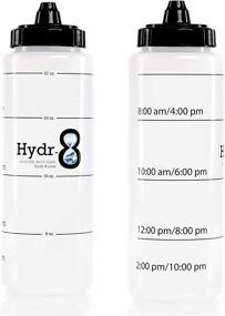 img 1 attached to Stay Hydrated with Hydr-8 Squeeze Water Bottle 32oz: Time Markings for Easy Tracking