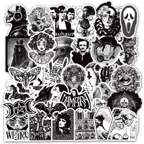 img 4 attached to 🦇 Waterproof Gothic Skateboard Stickers - Set of 50