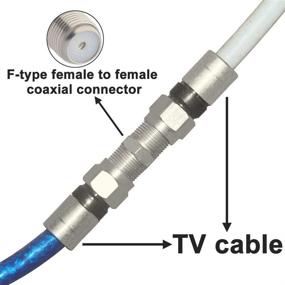 img 2 attached to F-Type разъемы BOOBRIE RF Coaxial адаптер RG6 Женский к Женскому F-Type гнездо Кабельный коннектор для ТВ антенны, никелированный - набор из 2