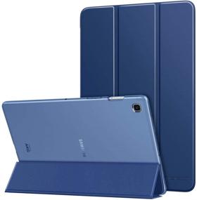 img 4 attached to MoKo Case for Samsung Galaxy Tab S5e 2019 - Ultra Thin Slim Shell Trifold Stand Cover with Frosted Back - Auto Wake & Sleep - Navy Blue - Fits Galaxy Tab S5e SM-T720/SM-T725 2019 Tablet