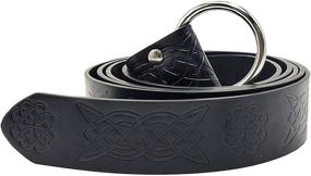 img 3 attached to Medieval Viking Embossed Leather Renaissance Men's Accessories and Belts