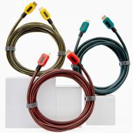 pacroban 8k hdmi 2.1 кабель 3-pack - сверхвысокая скорость 48гбит/с, 4k 120гц, earc - превосходное качество (10фт) логотип