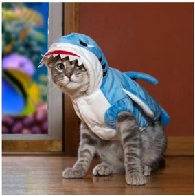 img 4 attached to 🦈 NACOCO Dog Shark Costume: Fun Halloween Holiday Coat Hoodie for Cats and Dogs