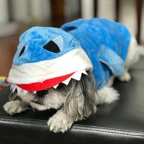 img 1 attached to 🦈 NACOCO Dog Shark Costume: Fun Halloween Holiday Coat Hoodie for Cats and Dogs