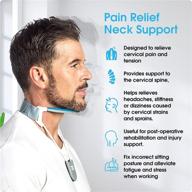 🔥 neck helper bac: advanced neck brace for neck pain relief, neck support & enhancing forward head posture, sleek & comfortable cervical collar, endorsed by london spine clinic (black medium) логотип