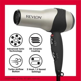 img 1 attached to 💨 Revlon Turbo Fast Dry Hair Dryer - Powerful 1875W Styling Tool for Faster Drying