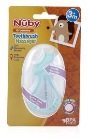 img 2 attached to 👶 Nuby Silicone Gum Massager: Soothing Oral Care for Babies, Colors May Vary, 5&quot;