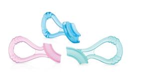 img 1 attached to 👶 Nuby Silicone Gum Massager: Soothing Oral Care for Babies, Colors May Vary, 5&quot;