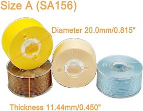 img 2 attached to 🧵 New brothread 25pcs Assorted Colors Prewound Bobbin Thread for Embroidery and Sewing Machine - 70D/2 (60WT) Plastic Size A SA156 - DIY Embroidery and Sewing Thread