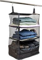 portable hanging storage organizer with zippered compartment - ideal for travel and efficient packing logo