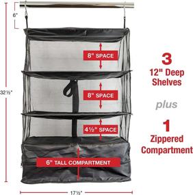 img 2 attached to Portable Hanging Storage Organizer with Zippered Compartment - Ideal for Travel and Efficient Packing