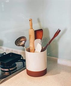 img 1 attached to Mora Ceramic Kitchen Utensil Holder Storage & Organization