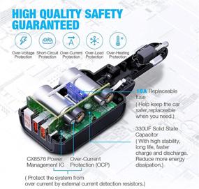 img 1 attached to ⚡️ Разветвитель зажигалки Otium: быстрая зарядка автомобиля USB C Type-C 20W PD и двойной автомобильный адаптер QC 3.0 180W для 2 розеток - идеально подходит для iPhone 12/11/11 Pro/X/8/7, Samsung, Google Pixel, GPS Dash Cam.