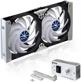 img 4 attached to 🌬️ Titan TTC-SC09TZ(B): Double Refrigerator Side Vent Fan + Speed Controller for RV, Motorhome, Caravan - 12V/24V DC, 120mm Multi-Function Rack Mount