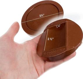 img 1 attached to 🍄 Premium Furniture Cups – 4PCS Bed Stoppers – X-PROTECTOR Rubber Caster Cups – Best Furniture Coasters – Floor Protectors for All Floors & Wheels (Brown)
