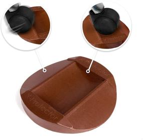 img 3 attached to 🍄 Premium Furniture Cups – 4PCS Bed Stoppers – X-PROTECTOR Rubber Caster Cups – Best Furniture Coasters – Floor Protectors for All Floors & Wheels (Brown)