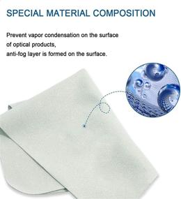 img 2 attached to 👓 Premium Microfiber Anti-Fog Eyeglasses Cleaning Cloth - Lens Wipes for Electronic Device Screens (Set of 3 Anti-Fog Cloths)